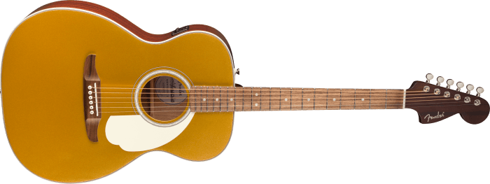 Fender California Deluxe Monterey E, Ivory Pickguard, Aztec Gold