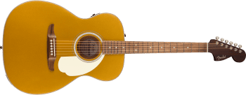 Fender California Deluxe Monterey E, Ivory Pickguard, Aztec Gold