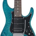 Ibanez AZ447P1QM-COB med gigbag, Premium AZ 7-str.